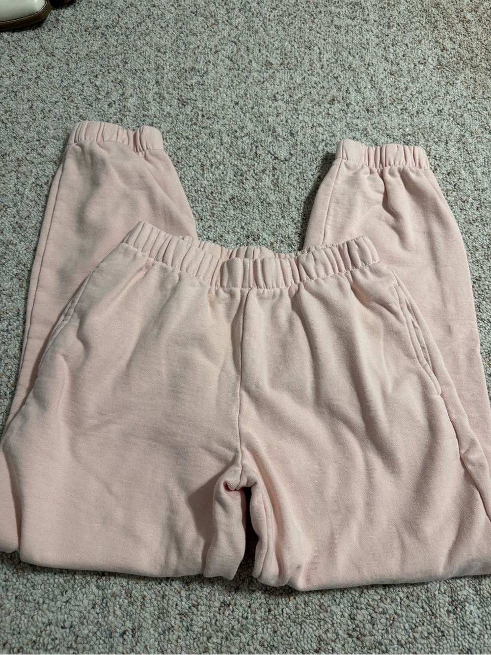 Kids Pink Elastic Waist Jogger Pants